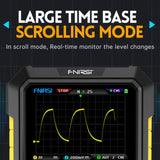 FNIRSI 2 In 1 Small Handheld Fluorescence Digital Dual-Channel Oscilloscope, US Plug, Yellow, Blue