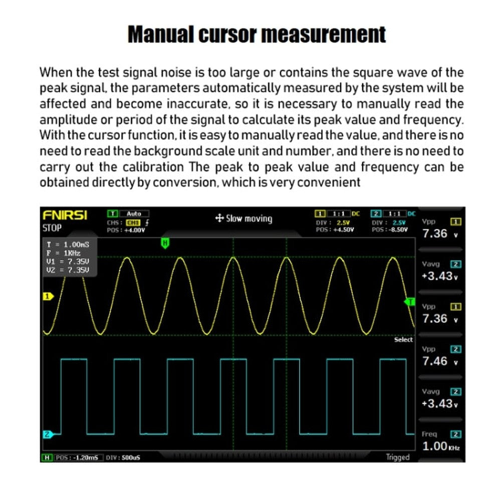 FNIRSI 2 in 1 Dual-channel 100M Bandwidth Digital Oscilloscope 1GS Sampling Signal Generator, US Plug, 1014D, 1014D +P4100 Probe