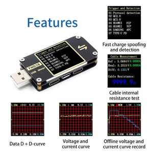 FNIRSI FNB38 USB Voltage And Current Meter Capacity Fast Charging Protocol Tester, FNB38