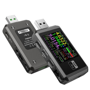 FNIRSI FNB48P USB Mobile Phone DC Power Charger Detector, Color:, Bluetooth Blue, Without Bluetooth Black