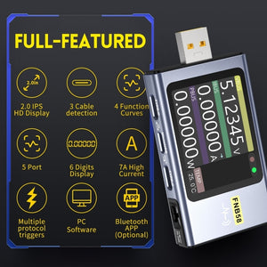 FNIRSI FNB58 USB Voltage Ammeter TYPE-C Fast Charge Power Tester