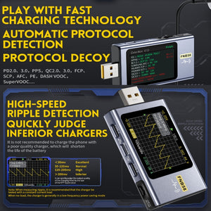 FNIRSI FNB58 USB Voltage Ammeter TYPE-C Fast Charge Power Tester