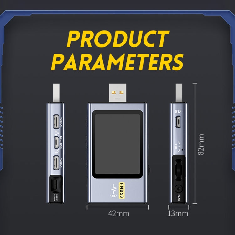 FNIRSI FNB58 USB Voltage Ammeter TYPE-C Fast Charge Power Tester