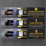 FNIRSI WD-01 Multifunctional Load-Bearing Wall Wire Metal Detector Dark Line Scanner, WD-01