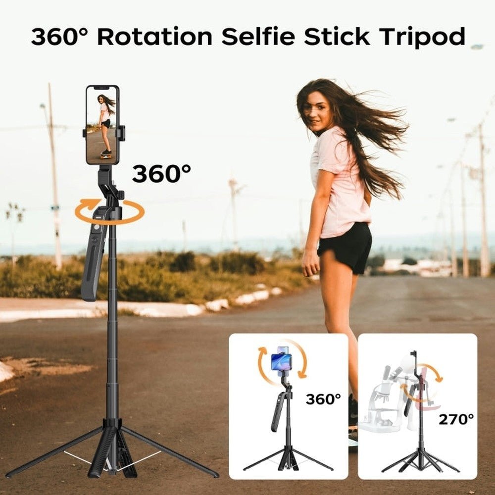FUNSNAP A6 360 Degree Al Gimbal Selfie Stick Smart Face Tracking Integrated Tripod, A6 - laboratorydeal