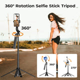 FUNSNAP A6 360 Degree Al Gimbal Selfie Stick Smart Face Tracking Integrated Tripod, A6