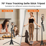 FUNSNAP A6 360 Degree Al Gimbal Selfie Stick Smart Face Tracking Integrated Tripod, A6