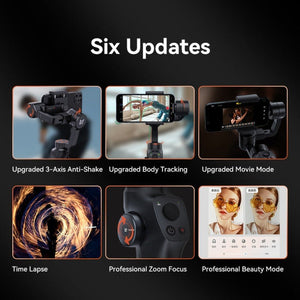 FUNSNAP Capture 2s Smart 3 - Axis Handheld Gimbal Phone Live Stabilizer, Capture 2s Basic, Capture 2s Combo - laboratorydeal
