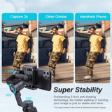 FUNSNAP Capture 2s Smart 3-Axis Handheld Gimbal Phone Live Stabilizer, Capture 2s Basic, Capture 2s Combo