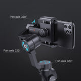FUNSNAP Capture 2s Smart 3-Axis Handheld Gimbal Phone Live Stabilizer, Capture 2s Basic, Capture 2s Combo