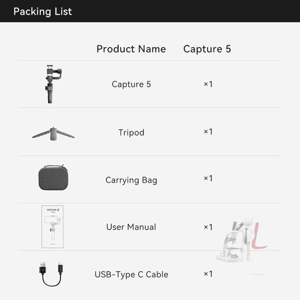 FUNSNAP Capture 5 Professional 3 - Axis Handheld Gimbal Phone Live Stabilizer, Capture 5 Basic, Capture 5 Combo - laboratorydeal