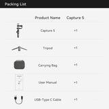 FUNSNAP Capture 5 Professional 3-Axis Handheld Gimbal Phone Live Stabilizer, Capture 5 Basic, Capture 5 Combo