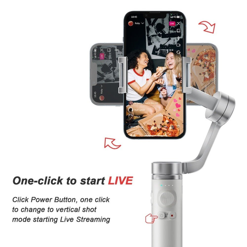 FUNSNAP Capture π Aluminum Alloy Arm 3 - Axis Handheld Phone Gimbal, Capture π Basic, Capture π Combo - laboratorydeal