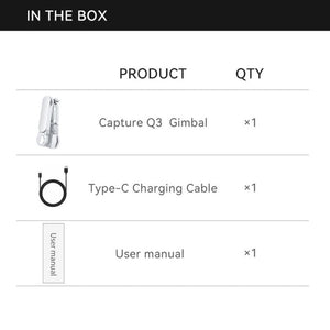 FUNSNAP Capture Q3 Single Axis Handheld Gimbal Phone Live Stabilizer, Capture Q3 - laboratorydeal