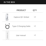 FUNSNAP Capture Q3 Single Axis Handheld Gimbal Phone Live Stabilizer, Capture Q3