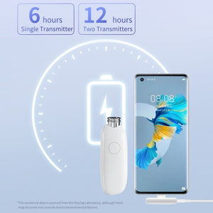 FUNSNAP M2 1 TX + 2 RX Digital Noise Reduction Wireless Microphone Mic Tok, M2 Type - C, M2 8 Pin - laboratorydeal