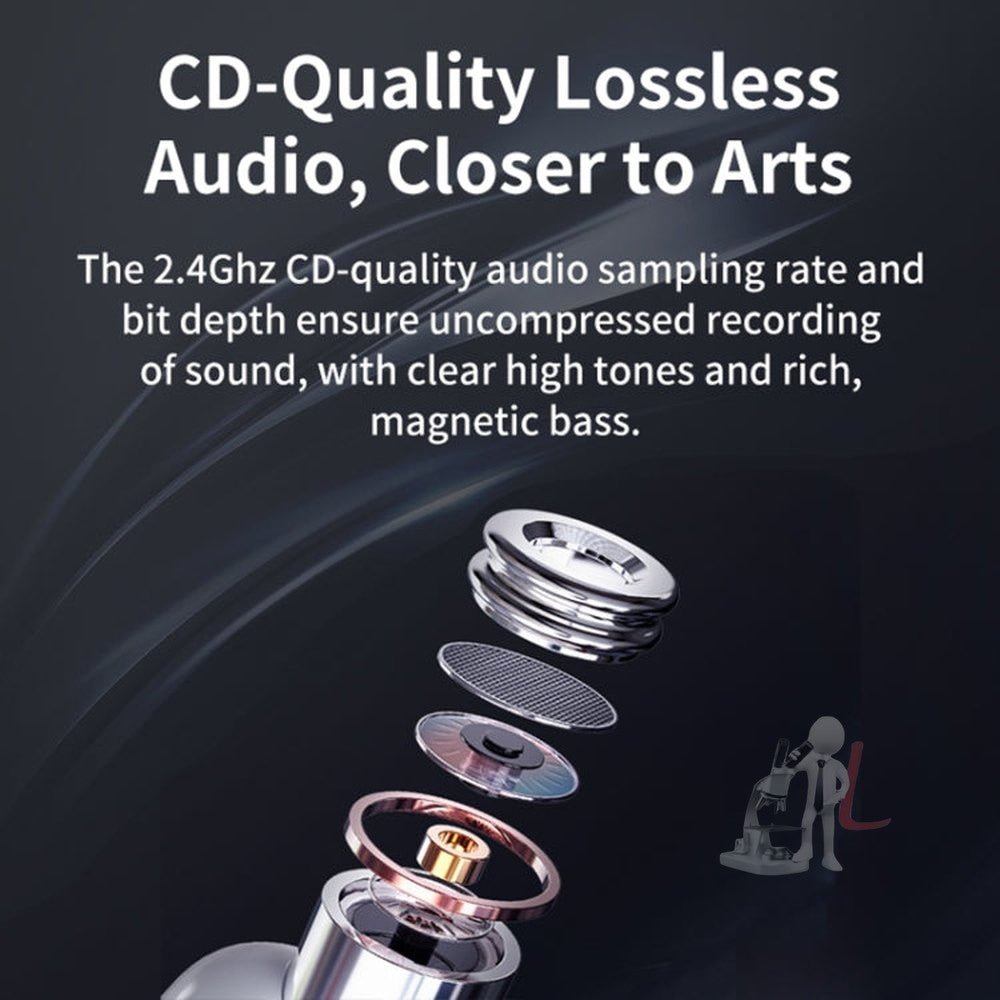 FUNSNAP M3 Digital Audio Wireless Microphone Mic Tok with Monitoring Earphones, M3 Type - C, M3 8 Pin - laboratorydeal