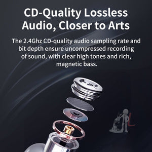 FUNSNAP M3 Digital Audio Wireless Microphone Mic Tok with Monitoring Earphones, M3 Type - C, M3 8 Pin - laboratorydeal