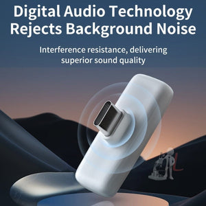 FUNSNAP M3 Digital Audio Wireless Microphone Mic Tok with Monitoring Earphones, M3 Type - C, M3 8 Pin - laboratorydeal