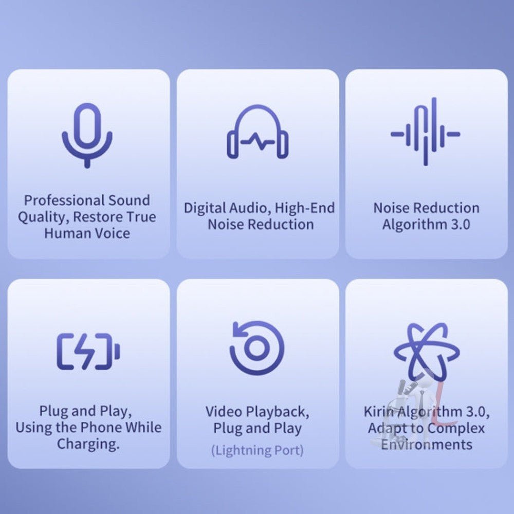 FUNSNAP M3 Digital Audio Wireless Microphone Mic Tok with Monitoring Earphones, M3 Type - C, M3 8 Pin - laboratorydeal