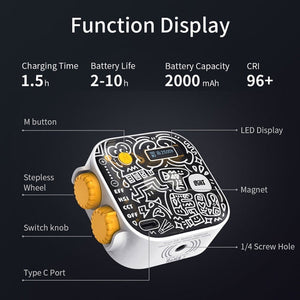 FUNSNAP Pocket Full Color RGB Video Shot Fill Light, Pocket Fill Light - laboratorydeal