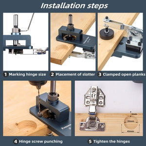 Fonson 35MM Hole Spacing Woodworking Cabinet Door Hinge Hole Opener - laboratorydeal