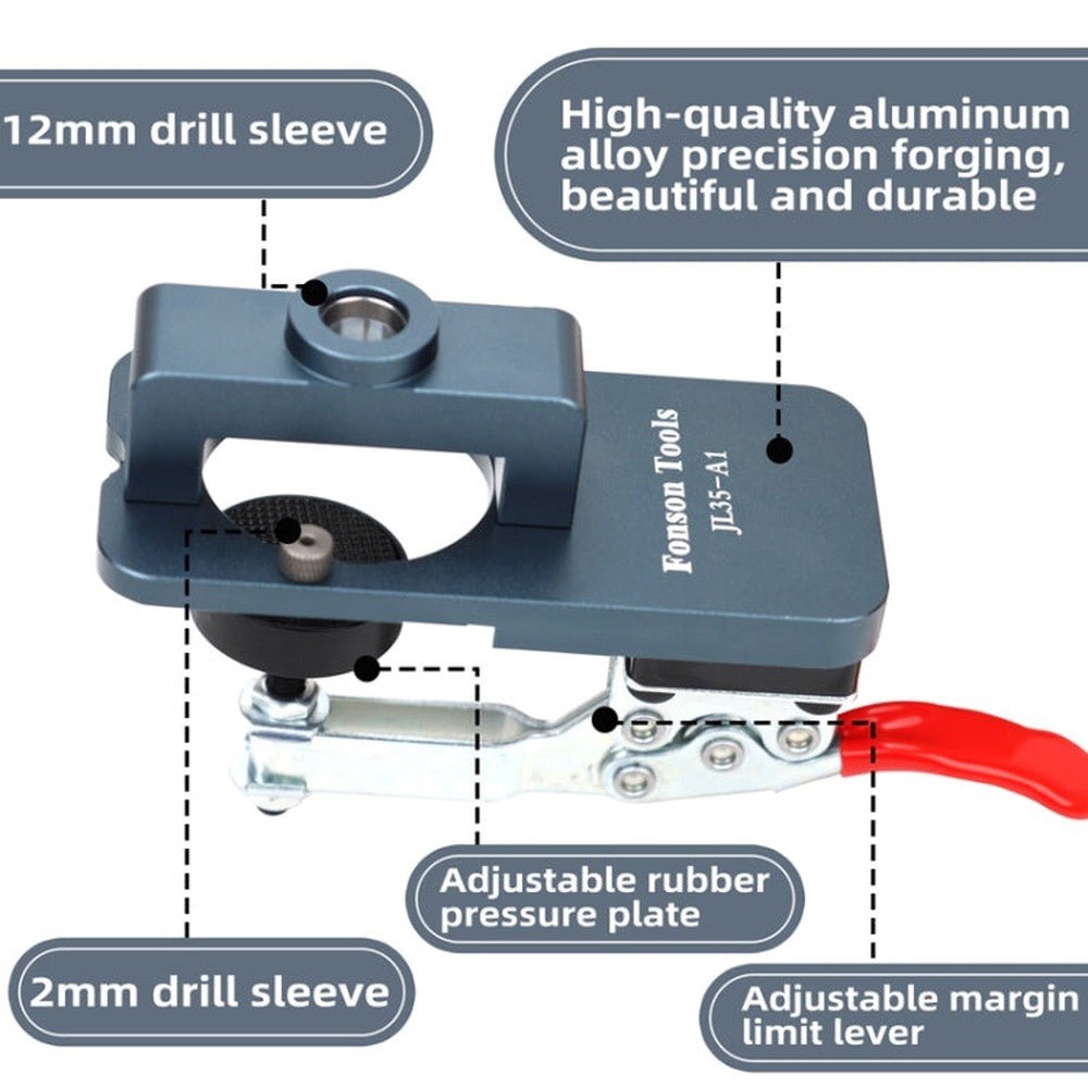 Fonson 35MM Hole Spacing Woodworking Cabinet Door Hinge Hole Opener - laboratorydeal