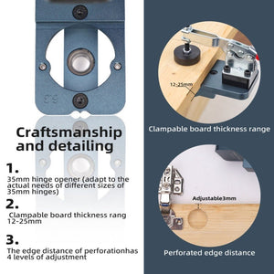 Fonson 35MM Hole Spacing Woodworking Cabinet Door Hinge Hole Opener - laboratorydeal