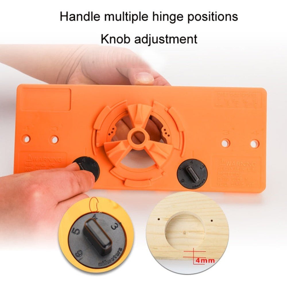 Fonson 35MM Woodworking Hinge Hole Opener Wooden Door Hinge Locator, Yellow, Blue, Red - laboratorydeal