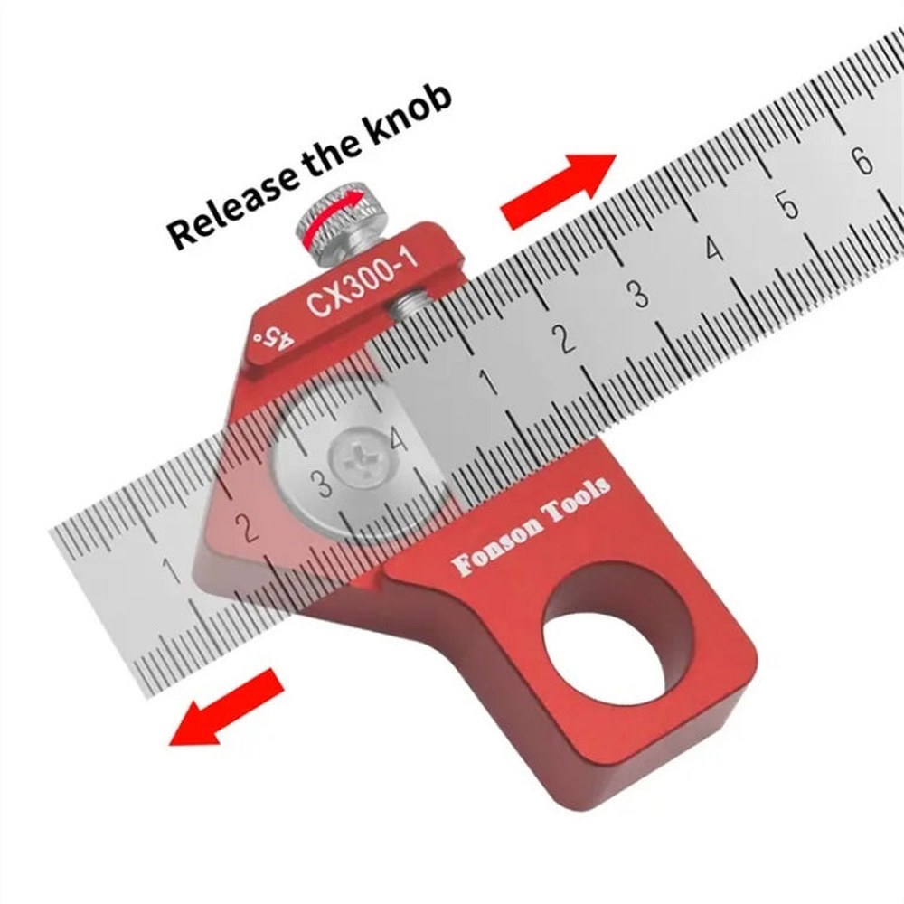 Fonson Woodworking Marking Square Ruler Measuring Tool