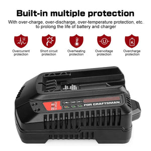For Craftsman CMCB202 / CMCB204 / CMCB209 Electric Tool 20V Lithium Battery Charger, US, EU, UK, AU - laboratorydeal