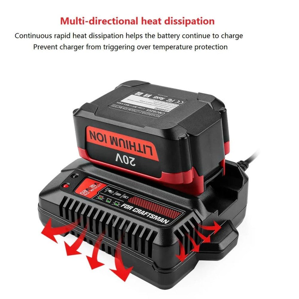 For Craftsman CMCB202 / CMCB204 / CMCB209 Electric Tool 20V Lithium Battery Charger, US, EU, UK, AU - laboratorydeal