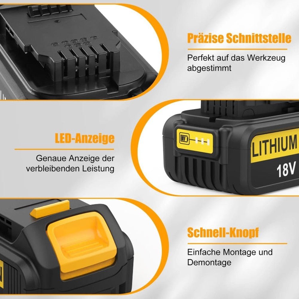 For Dewalt DCB180 / DCB181 / DCB200 18V Electrical Tools Spare Battery, 3000mAh, 4000mAh, 5000mAh, 6000mAh - laboratorydeal