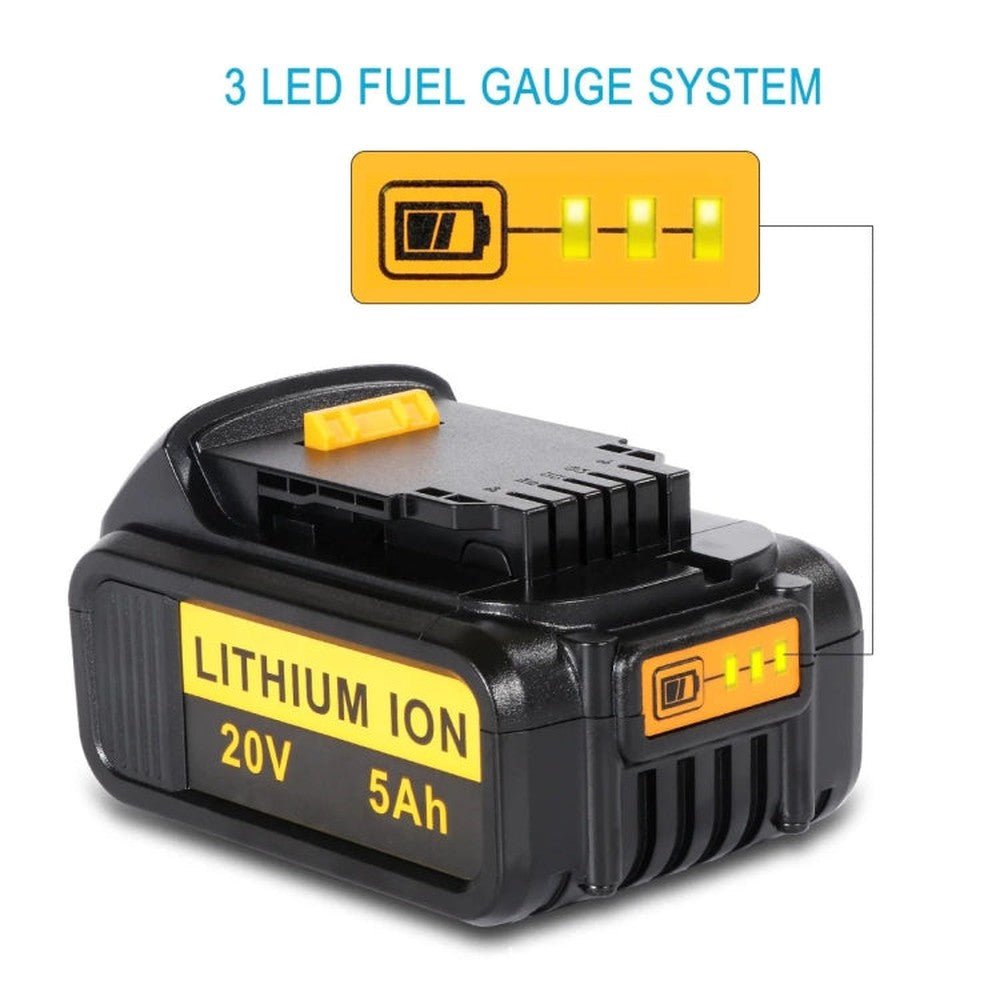 For Dewalt DCB180 / DCB181 / DCB200 20V Electrical Tools Spare Battery, 3000mAh, 4000mAh, 5000mAh, 6000mAh - laboratorydeal