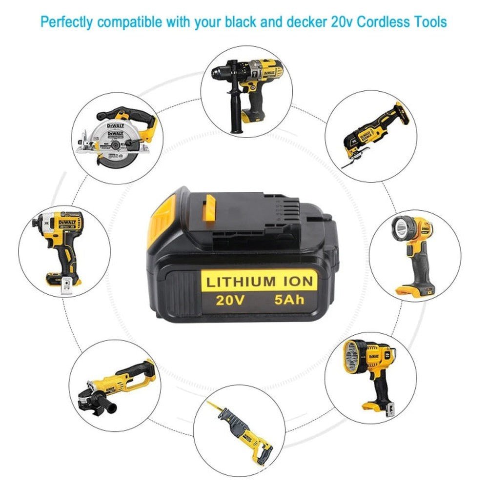 For Dewalt DCB180 / DCB181 / DCB200 20V Electrical Tools Spare Battery, 3000mAh, 4000mAh, 5000mAh, 6000mAh - laboratorydeal