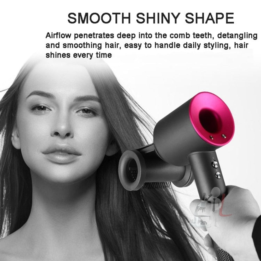 For Dyson Hair Dryer Nozzle Smooth Flyaway Attachment, Smooth Rose Red - laboratorydeal