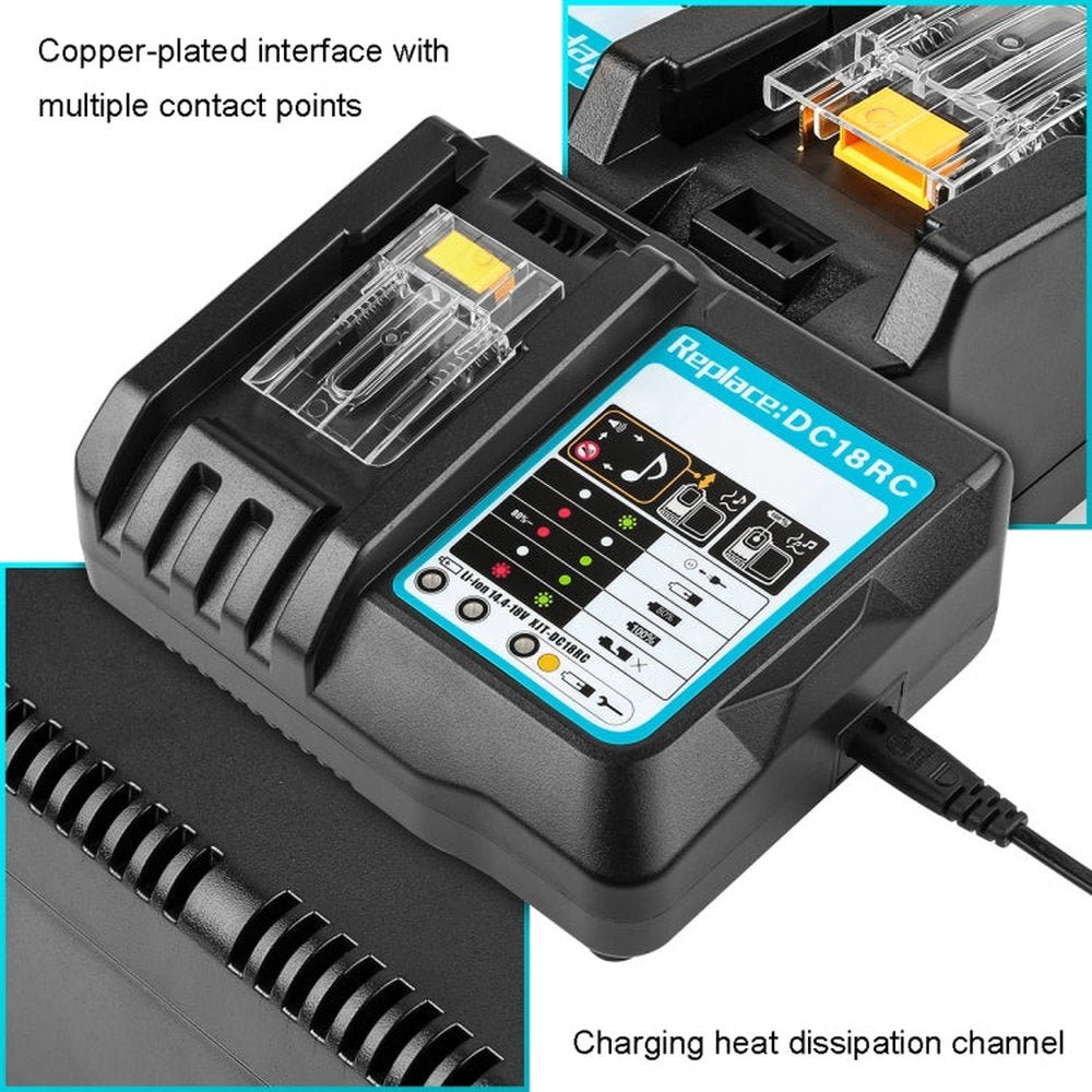 For Makit DC18RA / DC18RC 14.4V - 18V Cordless Power Tool Battery Charger, US Plug, EU Plug, UK Plug, AU Plug - laboratorydeal