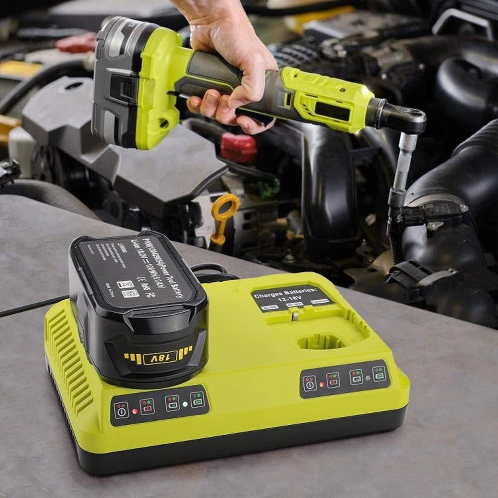 For RYOBI P108 / P117 12 - 18V Lithium Nickel Battery Dual Port Charger, EU, US, UK, AU - laboratorydeal