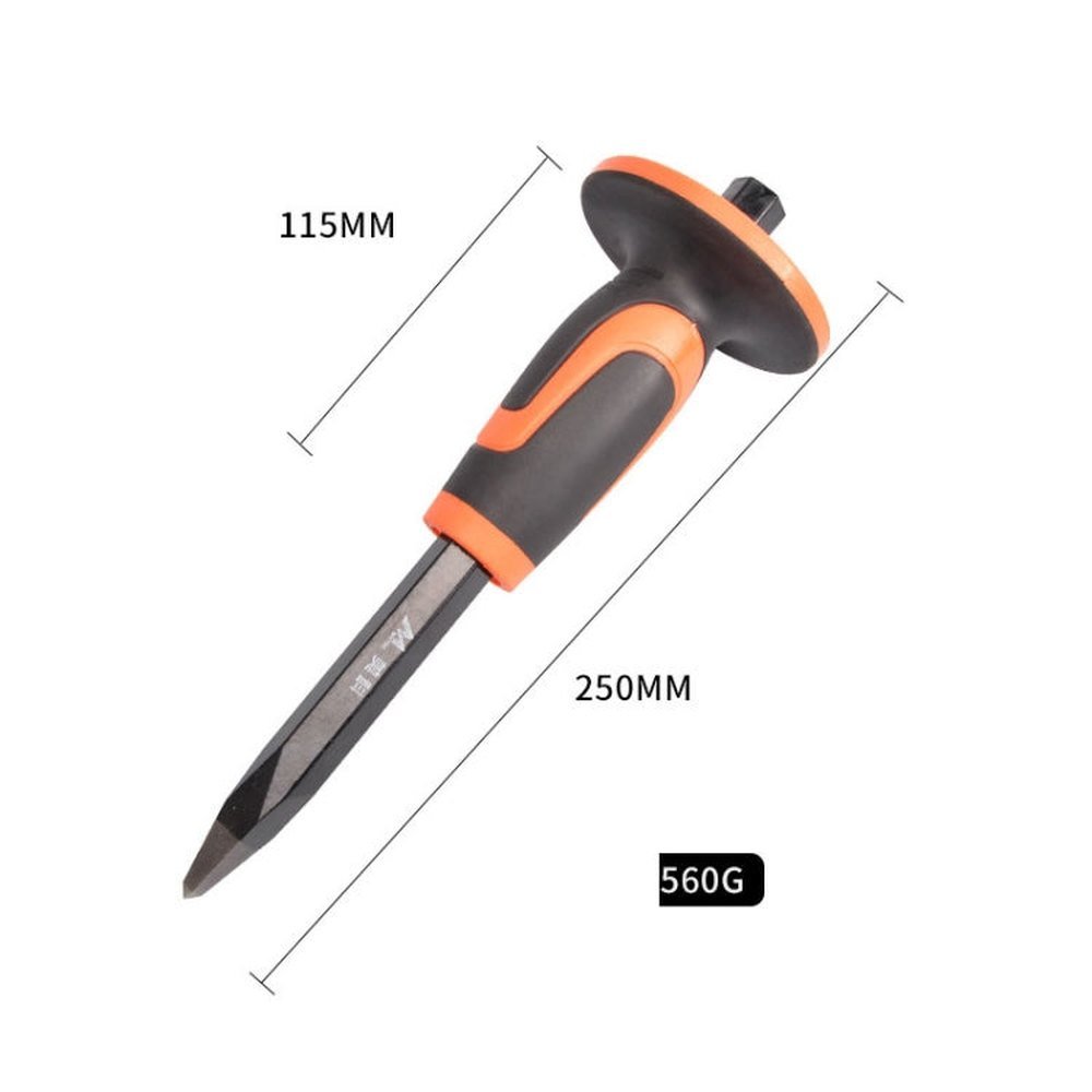 Forged Hexagonal Rod Chisel Big Top Cap Industrial Grade Forged Steel Chisel, MYTEC Upgraded Tip 250mm, MYTEC Upgraded Tip 300mm, MYTEC Upgraded Flat 246mm, MYTEC Upgraded Flat 290mm - laboratorydeal