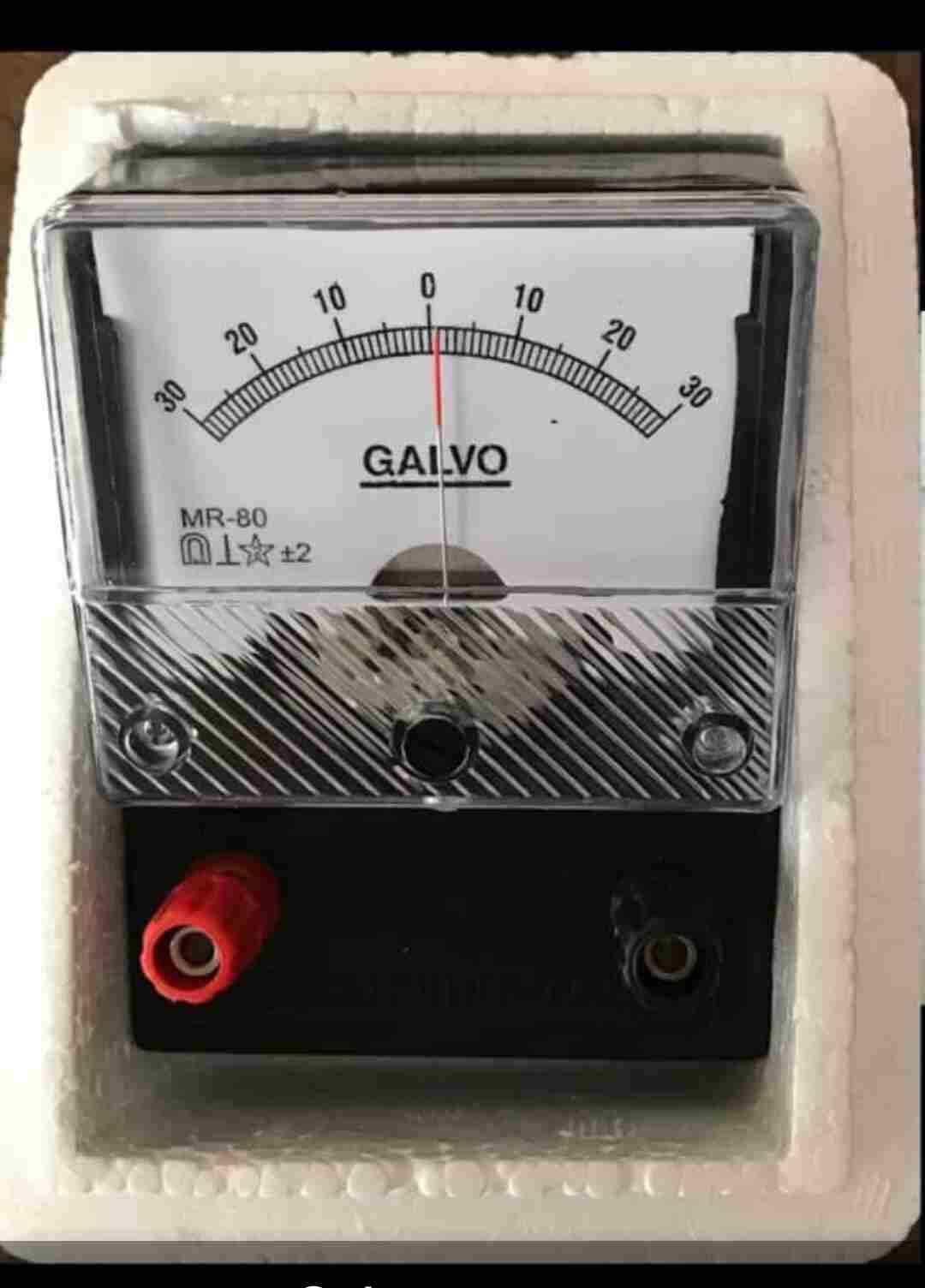 GALVANOMETER EDM-80 Desk Stand Analog 30-0-30 (20uA/Div) Moving Coil Galvanometer (Black) Potable Galvo Meter used in labs for experiments laboratory deal
