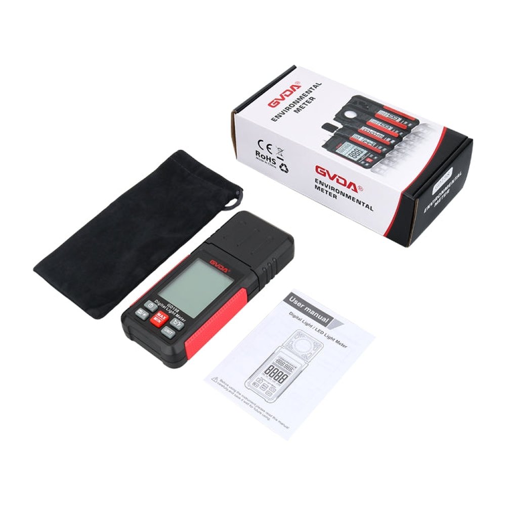GVDA GD158 200000Lux Digital Light Meter Tester Brightness Photometer