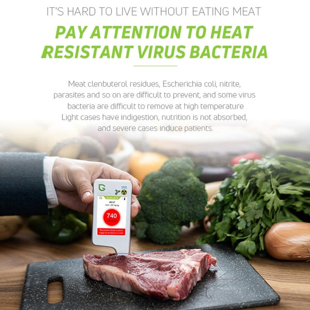 Greentest ECO6 Vegetable, Fruit, Meat Food Nitrate Water Quality Nuclear Radiation Environmental Detector, EU Plug, ECO6 White, ECO6 Black