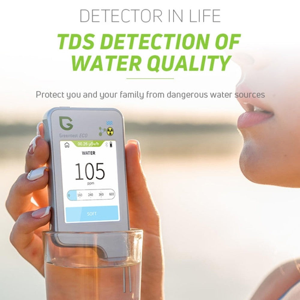 Greentest ECO6 Vegetable, Fruit, Meat Food Nitrate Water Quality Nuclear Radiation Environmental Detector, EU Plug, ECO6 White, ECO6 Black