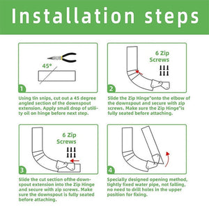 Gutter Extension Hinge Downspout Extension Flip - Up Hinge For Rectangle Or Square Downspout, 2pcs, 4pcs - laboratorydeal