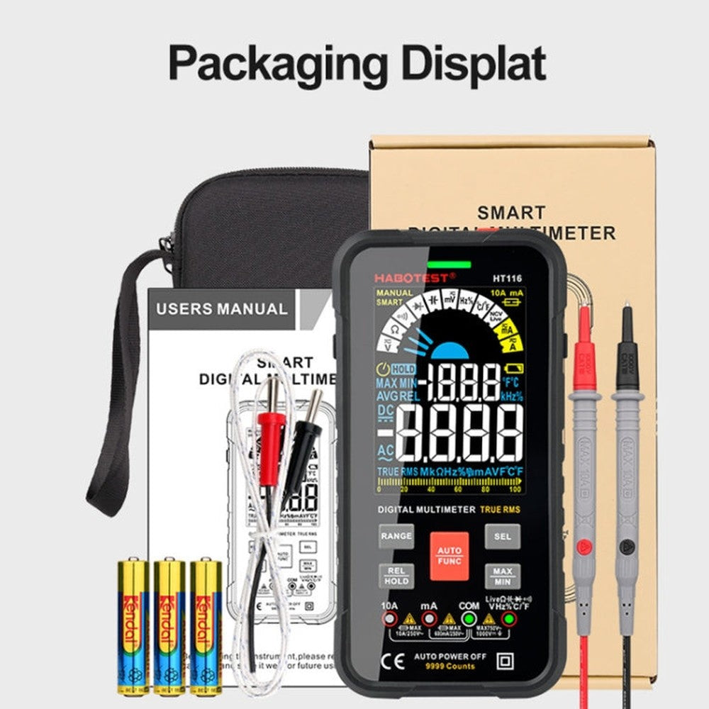 HABOTEST HT116 Large Screen Smart Automatic Digital Multimeter, HT116
