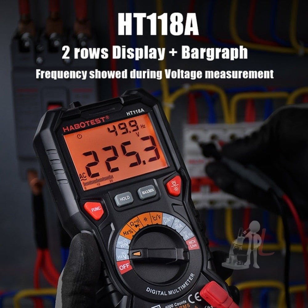 HABOTEST HT118D Portable High-precision Manual Digital Multimeter, HT118D