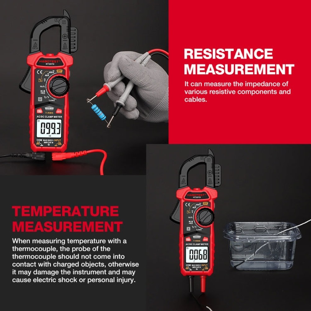 HABOTEST HT207D Multifunctional Digital Clamp Multimeter, HT207D