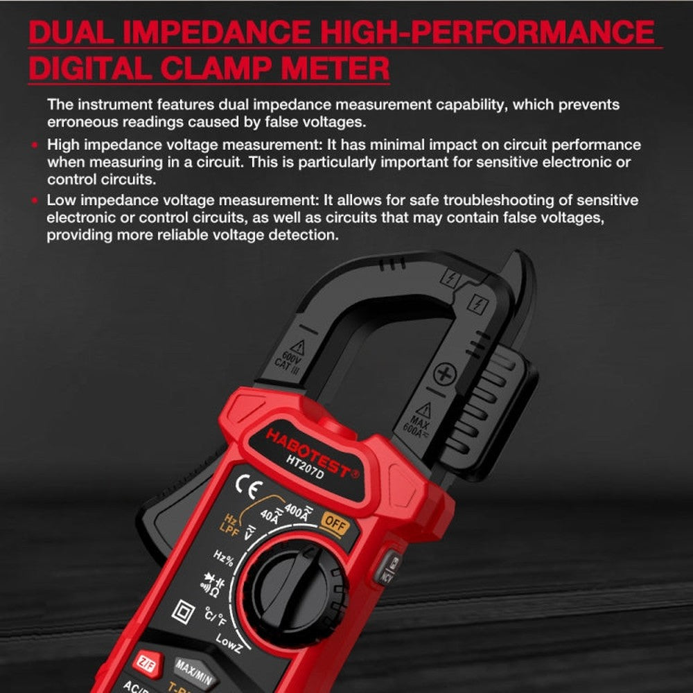 HABOTEST HT207D Multifunctional Digital Clamp Multimeter, HT207D