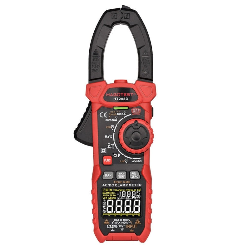 HABOTEST HT208D 1000A Digital Clamp Multi-Function Burn-proof Universal Meter, HT208D
