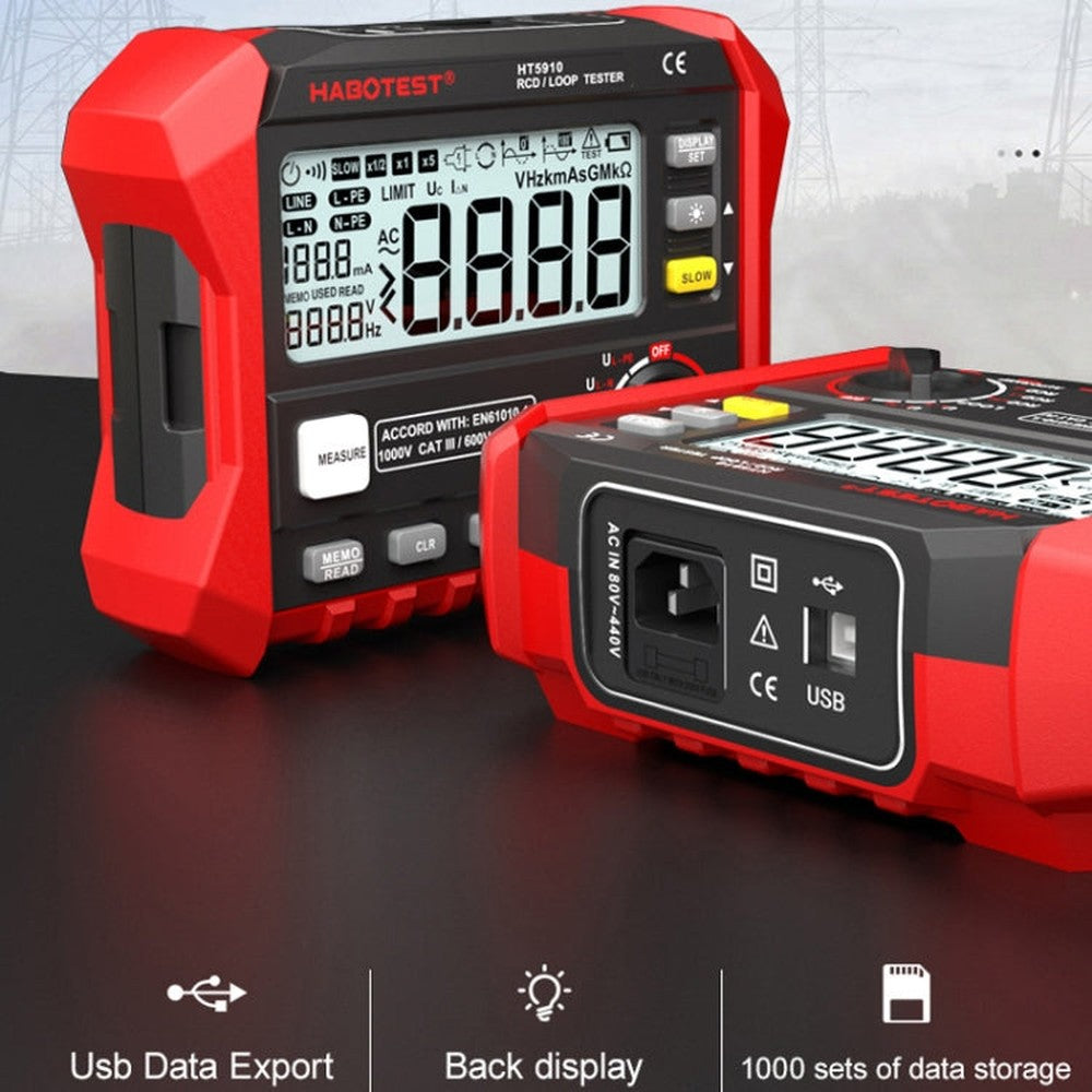HABOTEST HT5910 Leakage Switch & Loop Resistance Tester, HT5910